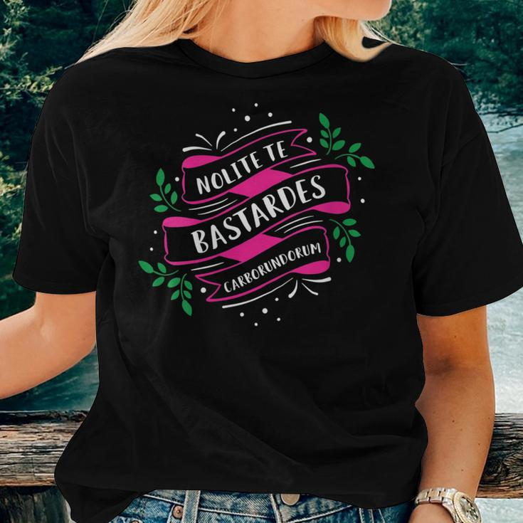 Book Lover Feminist Quote Nolite Te Bastardes Carborundorum Women T-shirt Gifts for Her