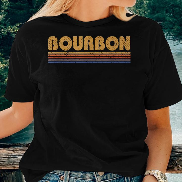 Bourbon Vintage 80S Retro Whiskey Women T-shirt Gifts for Her