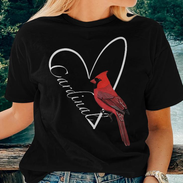 Cardinal Bird Birdlover Birdwatcher Animal Biologist Women T-shirt Gifts for Her