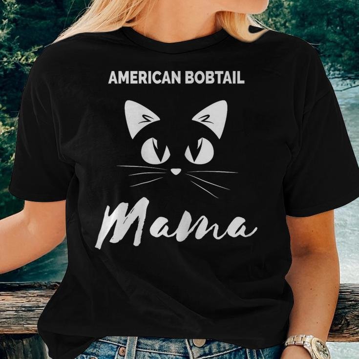 Cat Mom American Bobtail Women T-shirt Gifts for Her