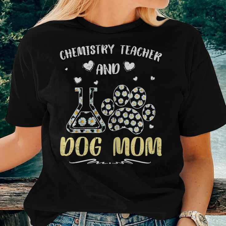 Chemistry Teacher And Dog Mom Costume Daisy Flower Women T-shirt Gifts for Her