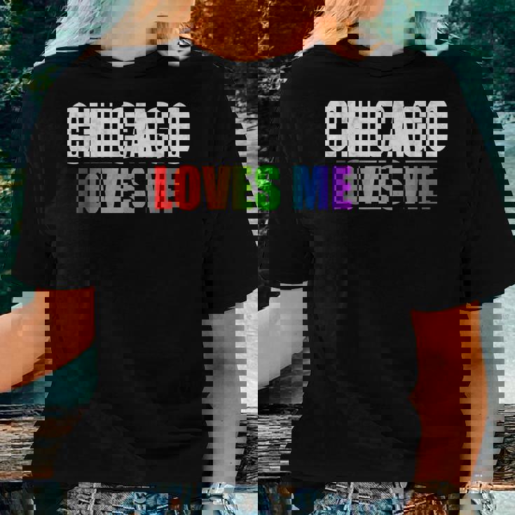 Chicago Gay Pride Lgbt Rainbow Love Illinois Men Women Women T-shirt Gifts for Her Chicago Gay Pride Lgbt Rainbow Love Illinois Men Women Women T-shirt Gifts for Her