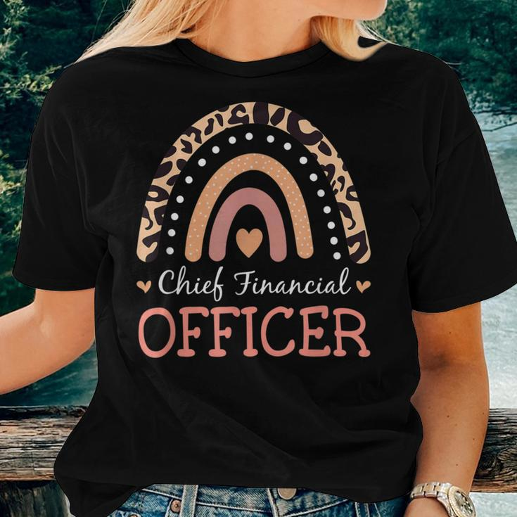 Chief Financial Officer Leopard Rainbow Appreciation Women T-shirt Gifts for Her