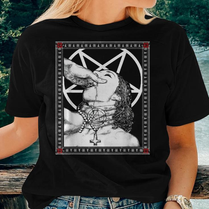 Choke Me Satan Unholy Nun Naughty Sexy Christmas Women T-shirt Gifts for Her