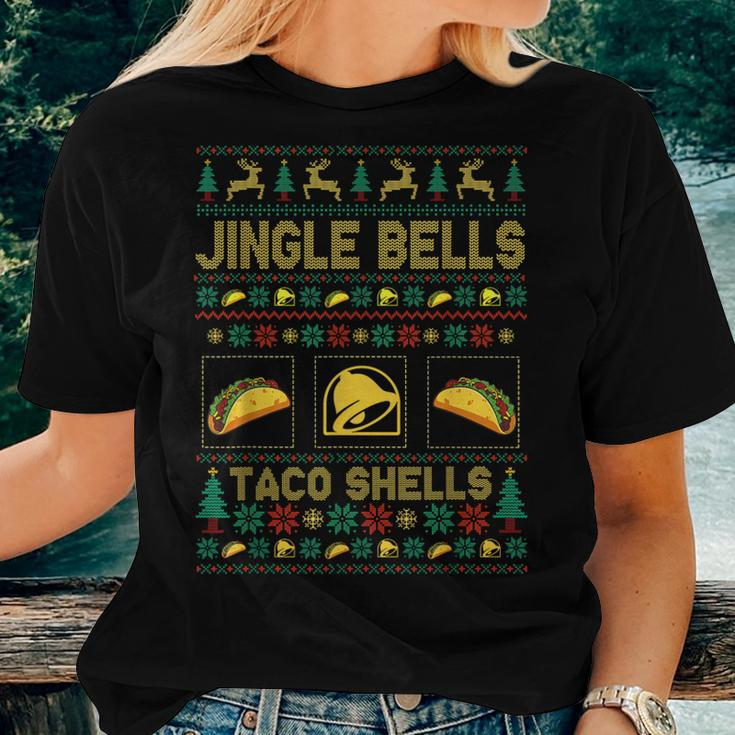 Christmas Jingle Bells Taco Shells Ugly Xmas Sweater Women T-shirt Gifts for Her