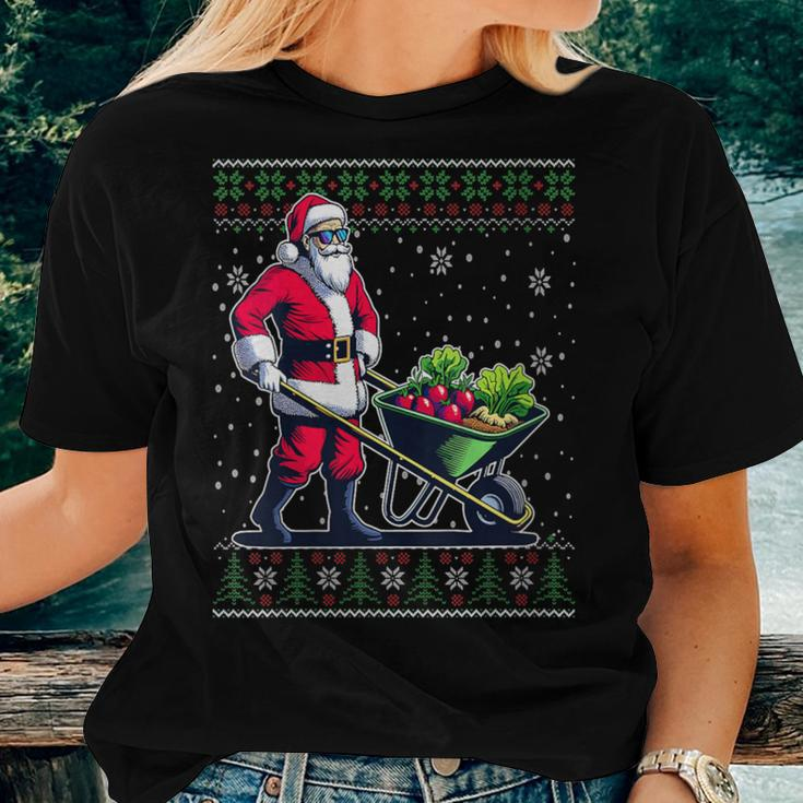 Christmas Santa Gardening Ugly Christmas Sweater Women T-shirt Gifts for Her