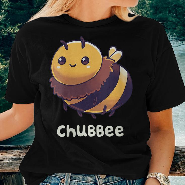 Chubbee Chubby Honey Bee Kawaii Women T-shirt Crewneck Short Sleeve Graphic Gifts for Her