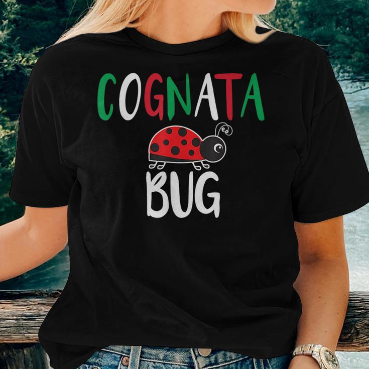 Cognata Bug Italian Sister In Law Ladybug Women T-shirt Crewneck Gifts for Her