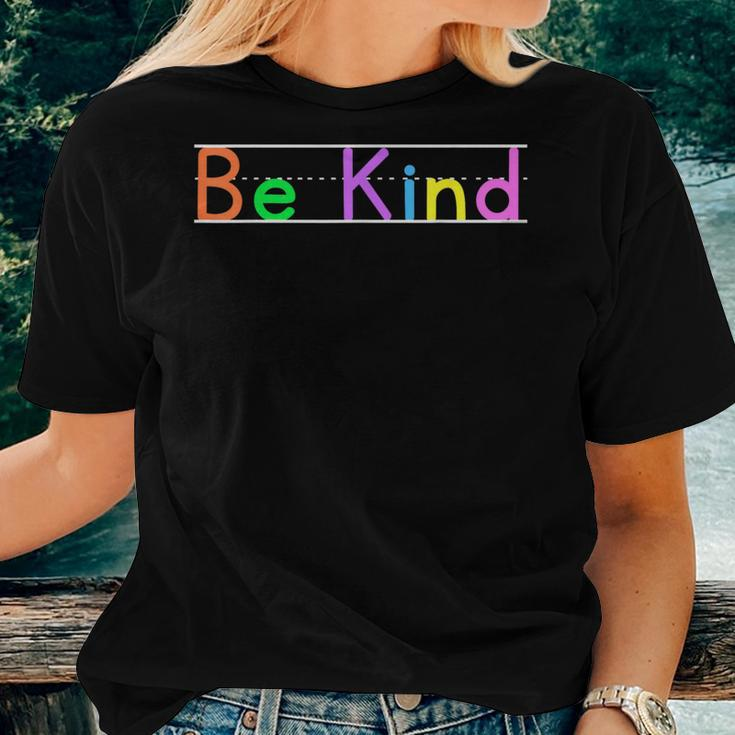 Colorful Be Kind Primary Style Boys Girls Teachers Women T-shirt Gifts for Her