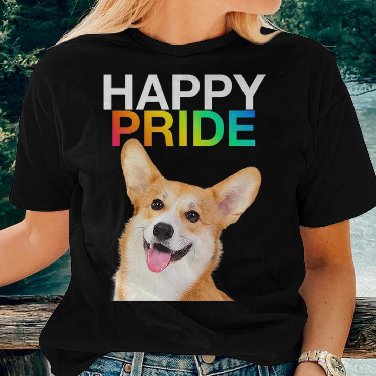 Corgi Dog Puppy Pup Gay Pride Lgbtq Rainbow Queer Lesbian Women T-shirt Gifts for Her