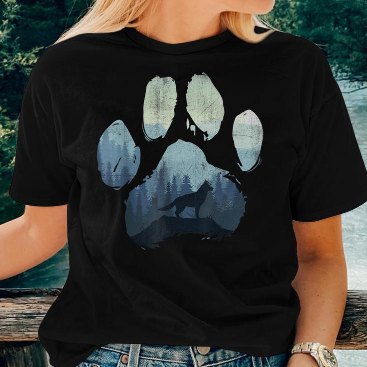 Corman Shepherd Dog Paw Mom Dad Mountains Women T-shirt Gifts for Her