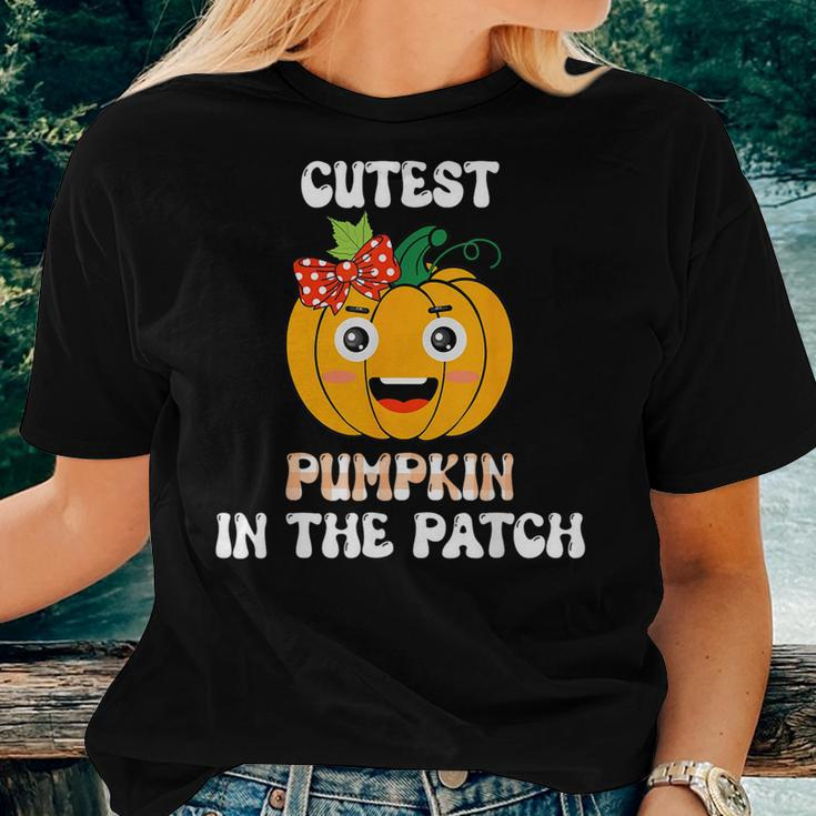 Cutest Pumpkin In The Patch Baby Girl Halloween Fall Women T-shirt Gifts for Her