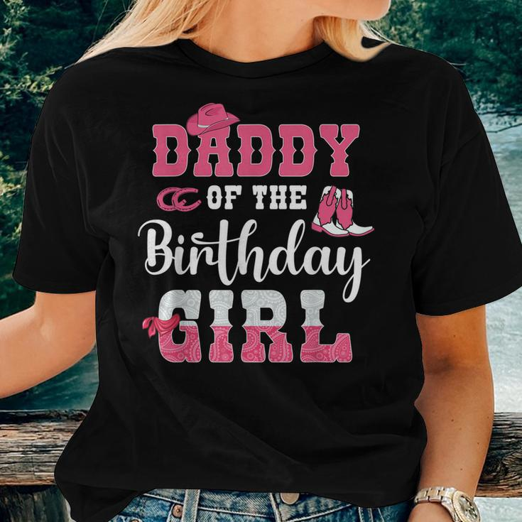 Daddy Of The Birthday Girl Western Cowgirl Themed 2Nd Bday Women T-shirt Gifts for Her