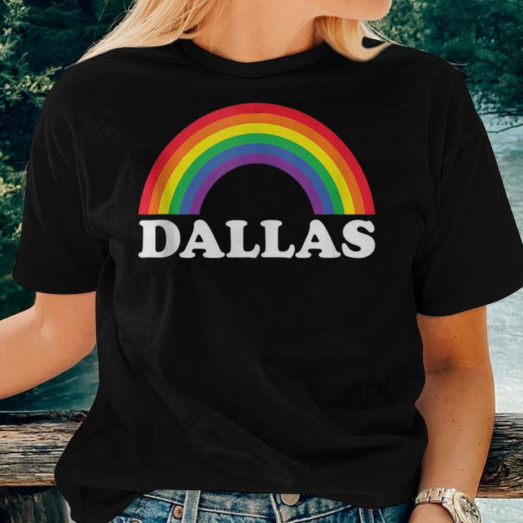 Dallas Rainbow Lgbtq Gay Pride Lesbians Queer Women T-shirt Crewneck Gifts for Her
