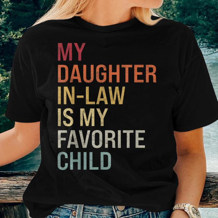 My Daughter In Law Is My Favorite Child Mother In Law Retro Women T-shirt Gifts for Her