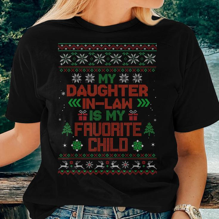 My Daughterinlaw Is My Favorite Child Motherinlaw Xmas Women T-shirt Gifts for Her