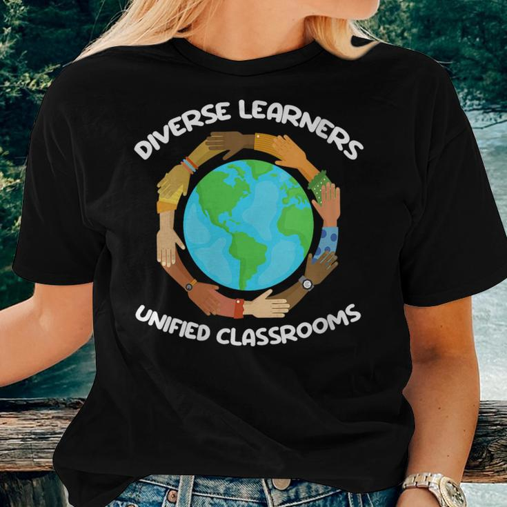 Diverse Learners Unified Classrooms Autism Sped Teacher Women T-shirt Gifts for Her