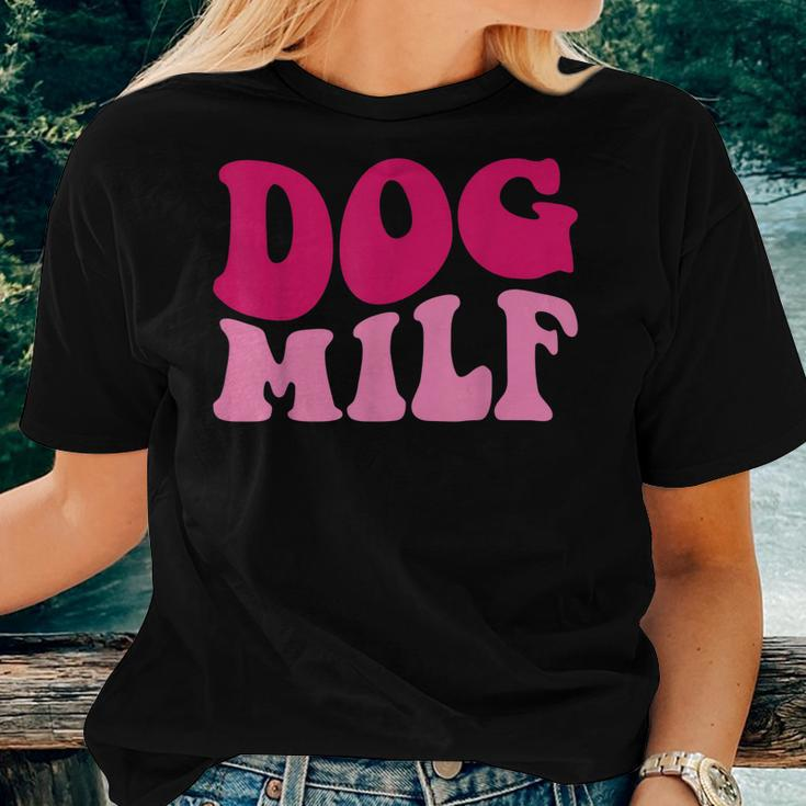 Dog Milf Dog Mom Saying Women Groovy Apparel Women T-shirt Gifts for Her