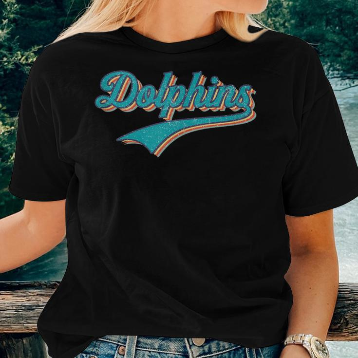 Dolphins Sports Name Vintage Retro For Boy Girl Women T-shirt Gifts for Her