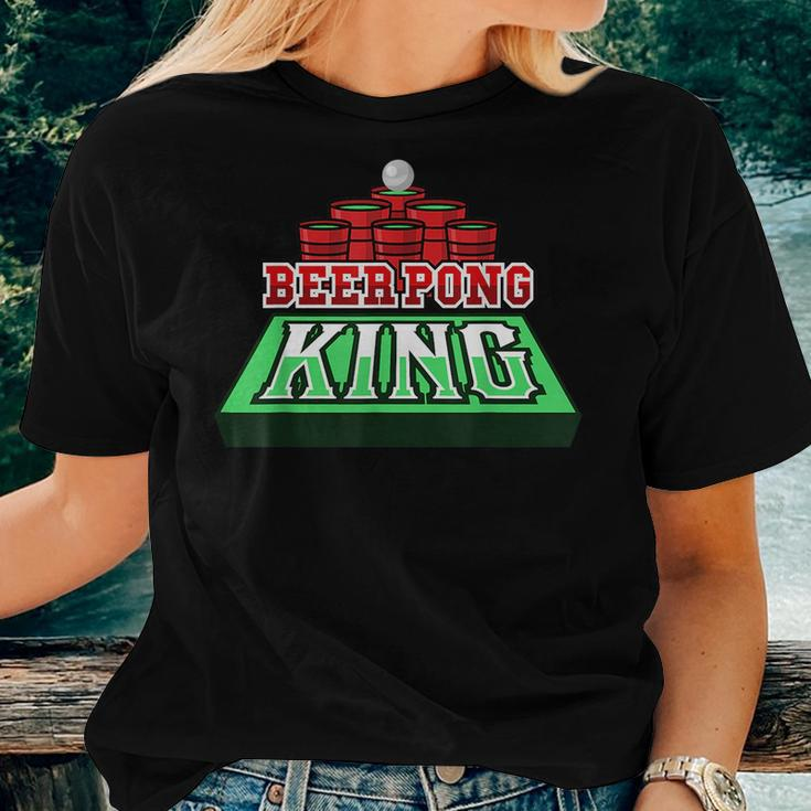 Drinking Games Beer Pong King Alcohol College PartyWomen T-shirt Gifts for Her