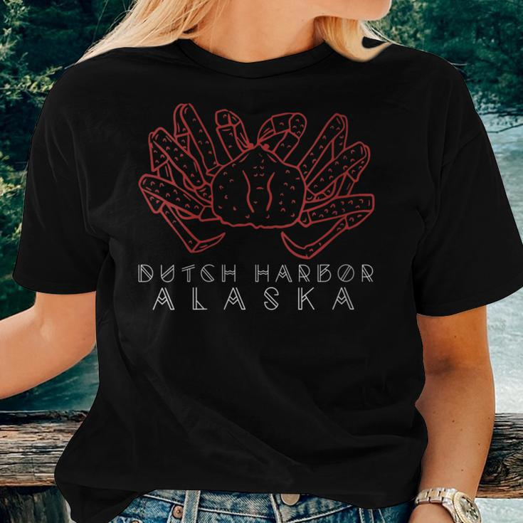 Dutch Harbor Alaska Crab Alaskan Red King Crab Legs Women T-shirt Gifts for Her