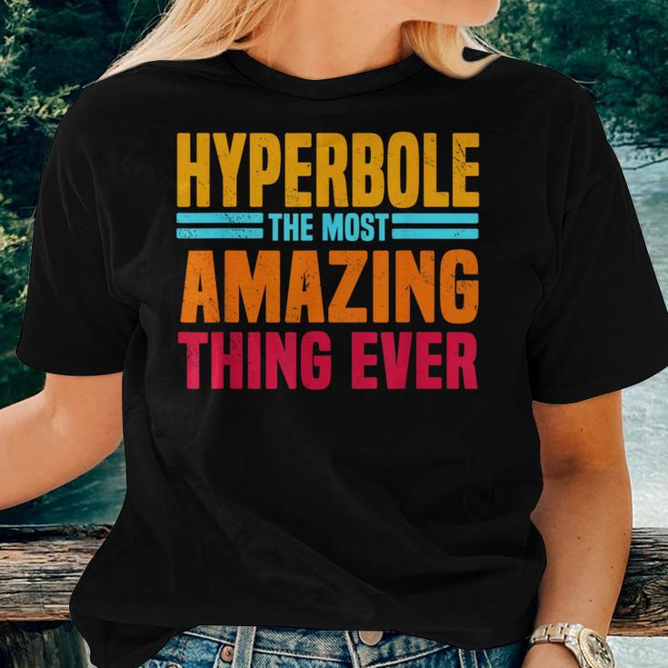 English Teacher Grammar Hyperbole Professor Writer Editor Women T-shirt Gifts for Her