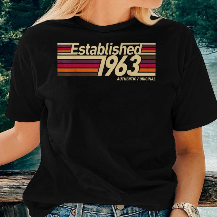Established 1963 Stripe - 60Th Birthday Gift Idea For Men Women T-shirt Gifts for Her