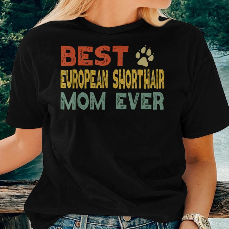 European Shorthair Cat Mom Owner Breeder Lover Kitten Women T-shirt Gifts for Her
