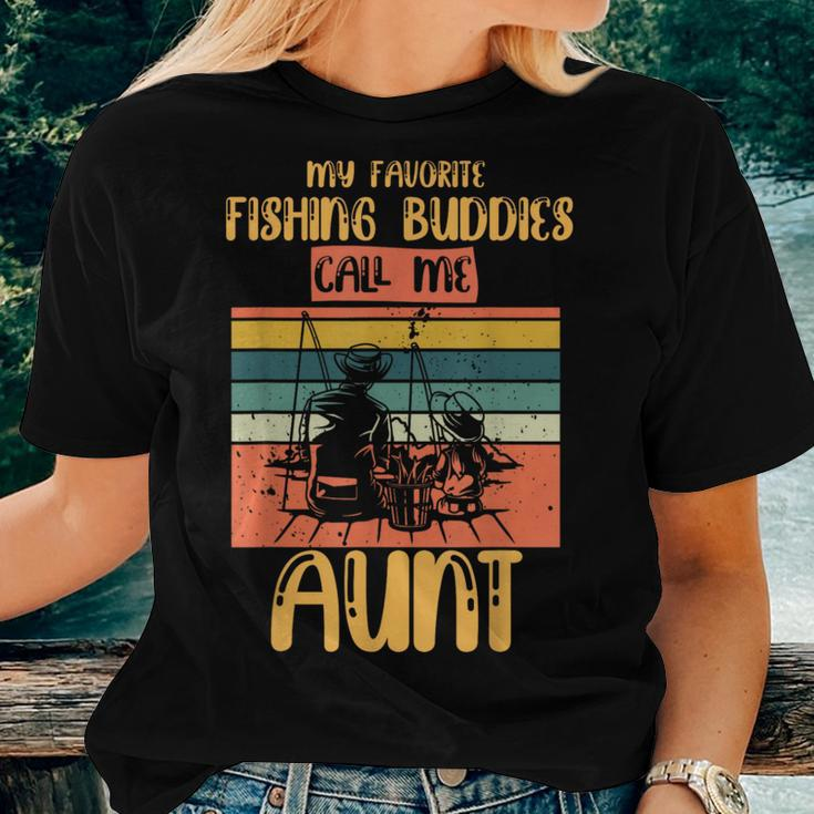 My Favorite Fishing Buddies Call Me Aunt Fisherman Family Women T-shirt Gifts for Her