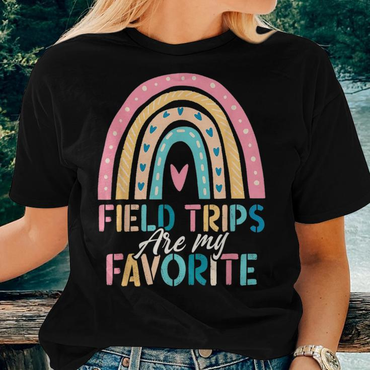 Field Trips Are My Favorite School Field Trip Rainbow Women T-shirt Gifts for Her
