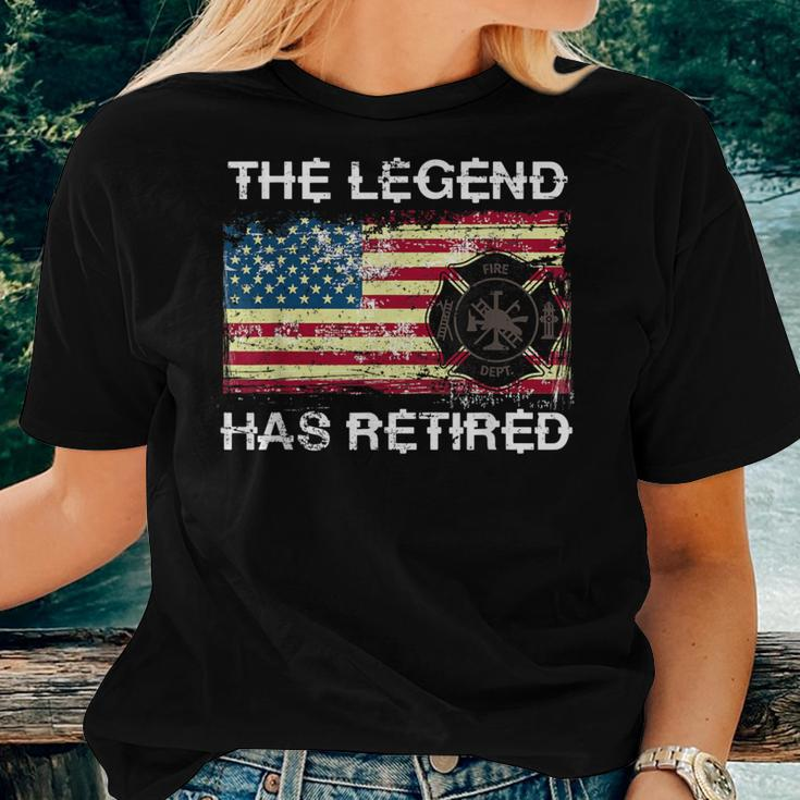 Firemen Retired Firefighter Retirement Firefighter Women T-shirt Gifts for Her