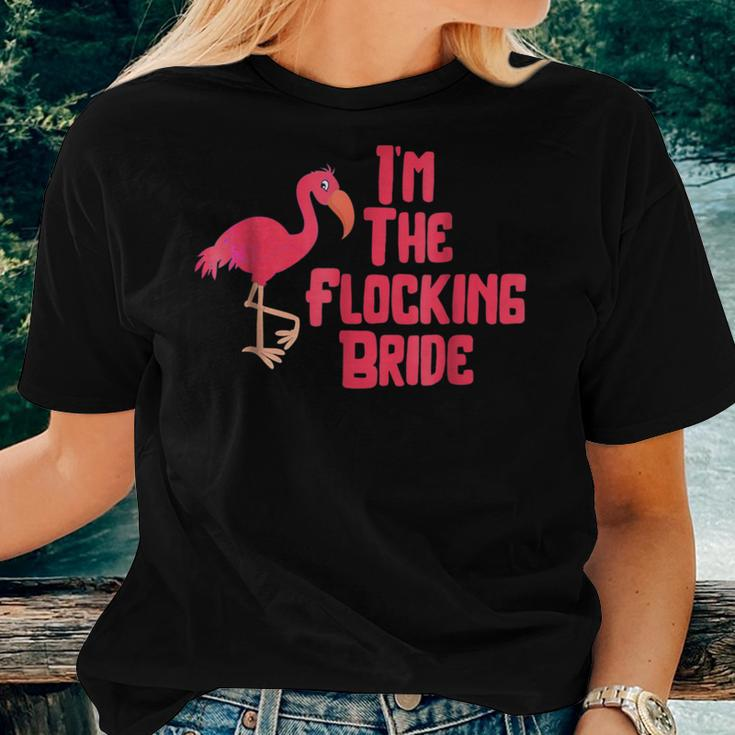 Im The Flocking Bride Flamingo Wedding Women T-shirt Gifts for Her