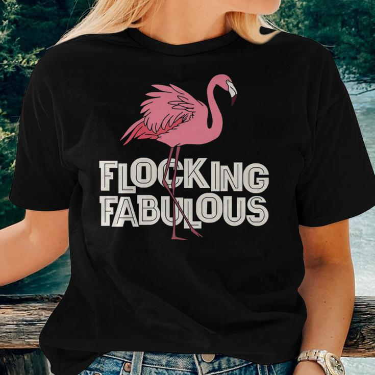 Flocking Fabulous Flamingo Women T-shirt Crewneck Gifts for Her