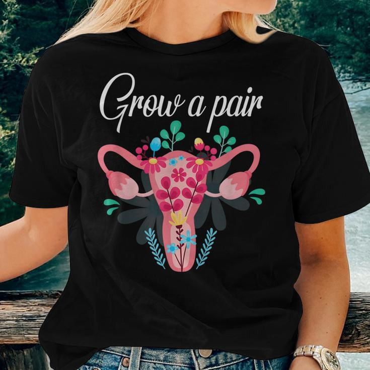 Floral Productive Grow A Pair Vintage Floral Woman Uterus Women T-shirt Gifts for Her