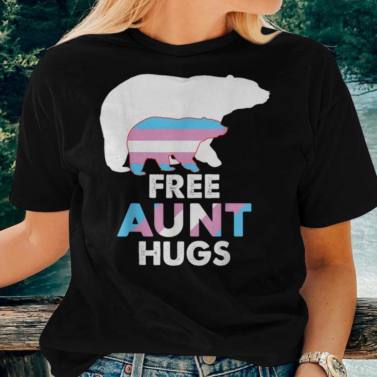 Free Aunt Hugs Transgender Rainbow Bear Lgbt Pride Gay Les Women T-shirt Gifts for Her