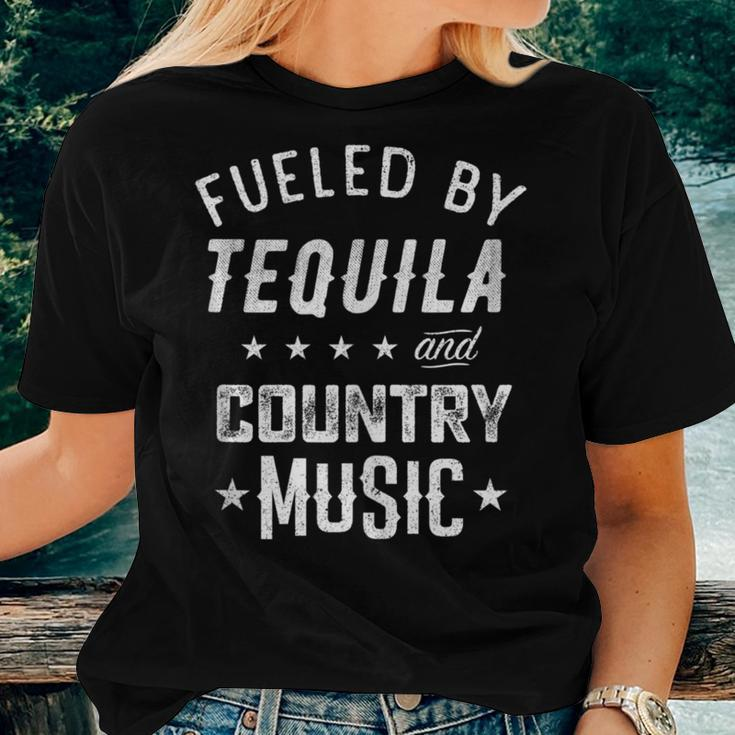 Fueled By Tequila And Country Music For Country Lovers Women T-shirt Gifts for Her