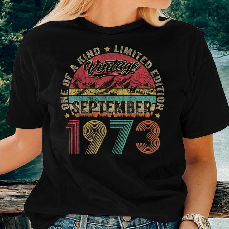 50 Year Old September 1973 Vintage Retro 50Th Birthday Women T-shirt Gifts for Her