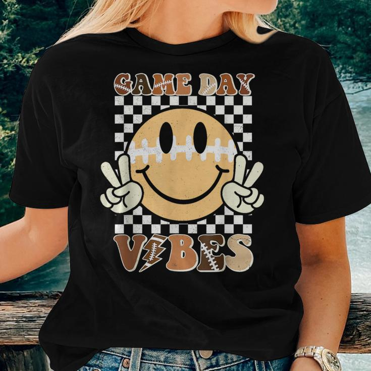 American Football Game Day Vibes Girl Women T-shirt Gifts for Her