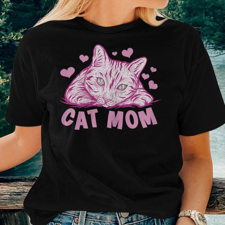 Cat Mom Cat Lovers Women T-shirt Gifts for Her