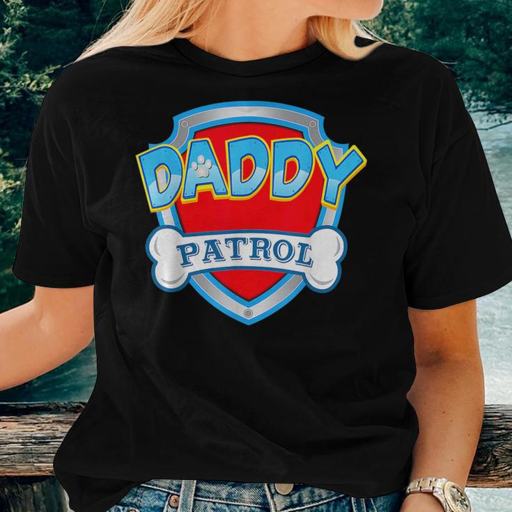 Daddy-Patrol-Dog Mom Dad Birthday Party Women T-shirt Gifts for Her