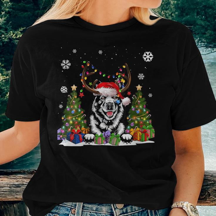 Dog Lovers Norwegian Elkhound Ugly Christmas Sweater Women T-shirt Gifts for Her