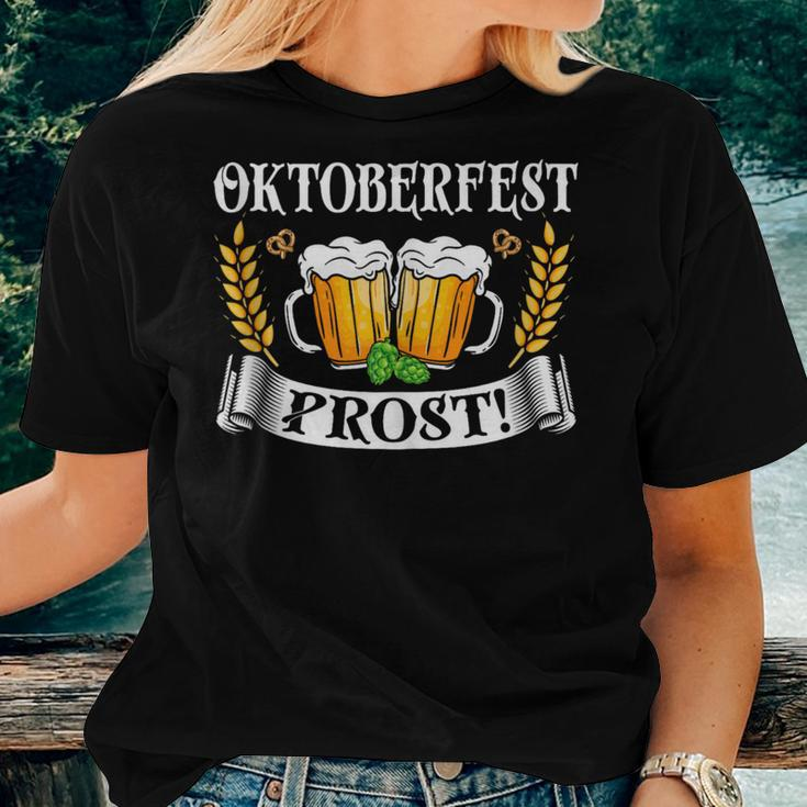 Drinking Beer Lover Oktoberfest Prost Beer German Women T-shirt Gifts for Her