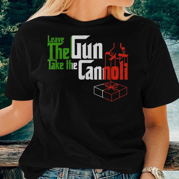 Leave The Gun Take The Cannoli Italian Flag Women T-shirt Gifts for Her