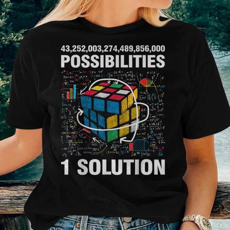 Speed Cubing One Solution Math Lovers Boys Girls Women T-shirt Gifts for Her