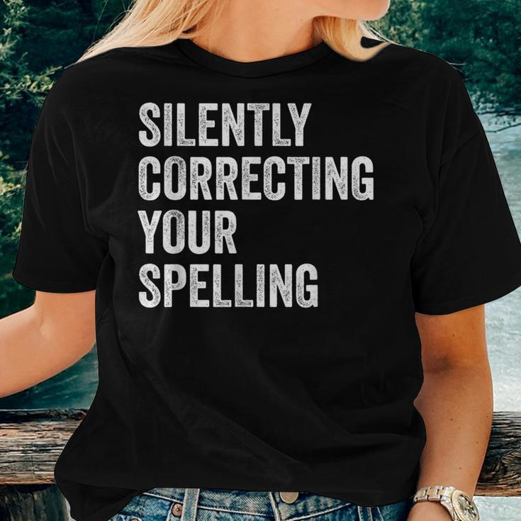 Spelling Whiz Sarcastic Orthographer Spelling Sarcasm Women T-shirt Gifts for Her