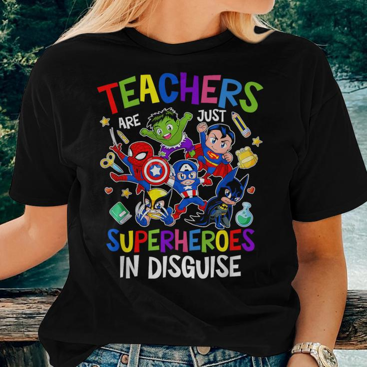 Teachers Are Superheroes Back To School Women T-shirt Gifts for Her