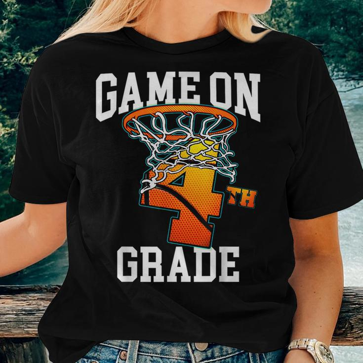 Game On 4Th Grade Basketball Back To School Student Boys Women T-shirt Gifts for Her