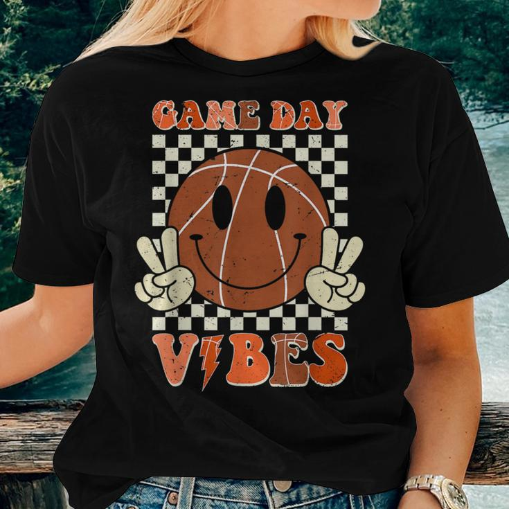 Game Day Vibes Basket Ball Retro Smile Face Sport Girl Women T-shirt Gifts for Her