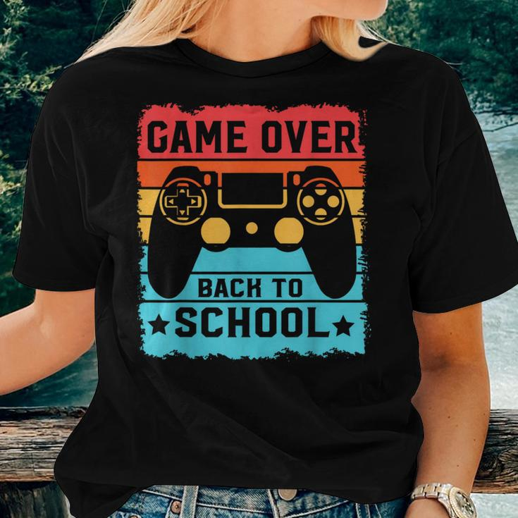 Game Over Back To School For Boys Teacher Student Controller Women T-shirt Gifts for Her