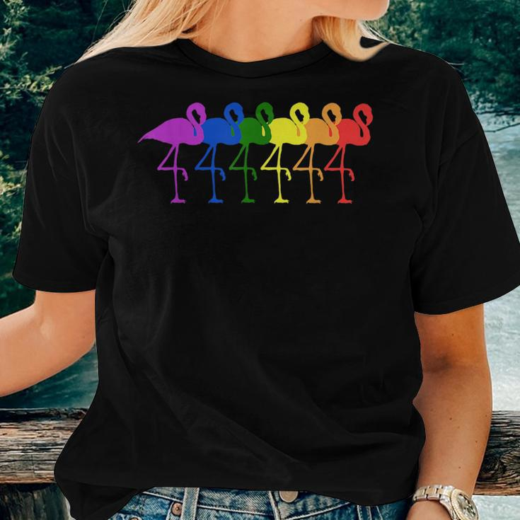 Gay Pride Flamingo Rainbow Lgbtq Women T-shirt Gifts for Her